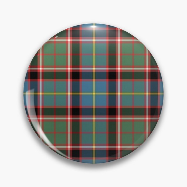 Stirling Ancient District tartan pinback button