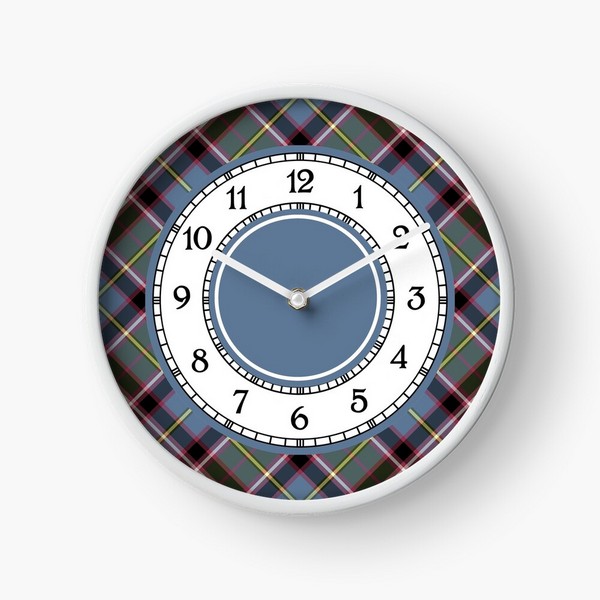 Stirling Weathered tartan wall clock