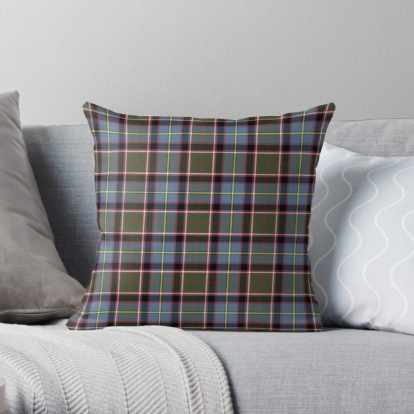 Stirling Weathered tartan throw pillow