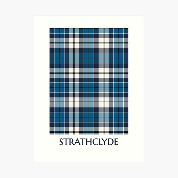 Strathclyde District tartan art print