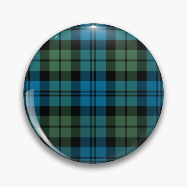 Strathspey District tartan pinback button