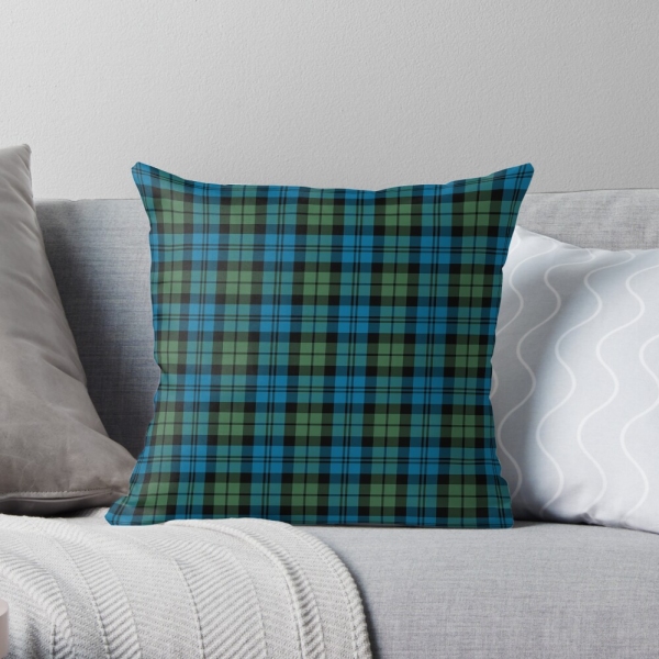 Strathspey District tartan throw pillow