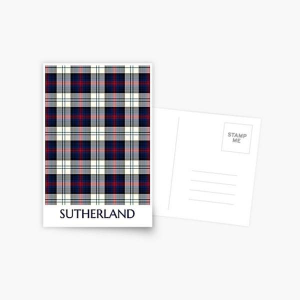 Clan Sutherland Dress Tartan Postcard