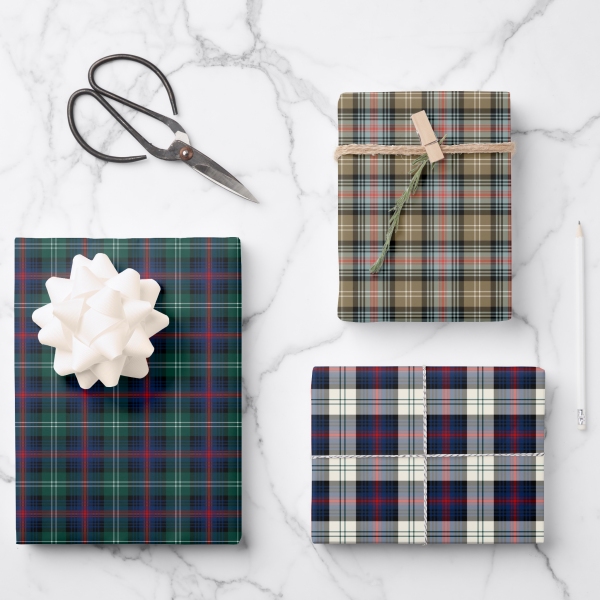 Sutherland tartan wrapping paper