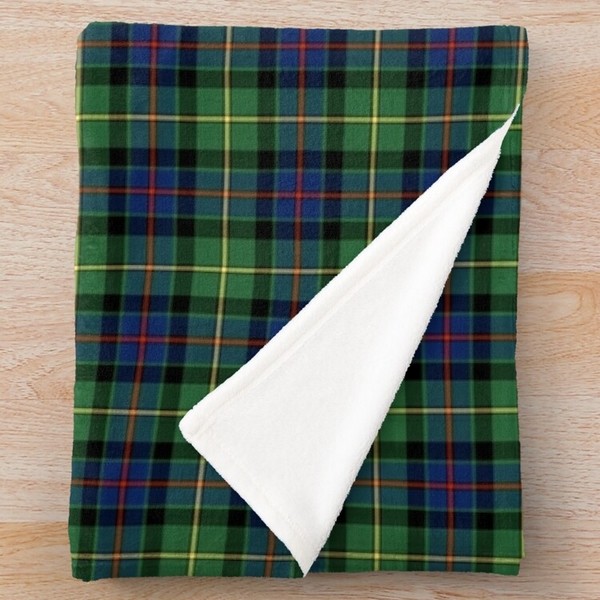 Clan Tate tartan fleece throw blanket