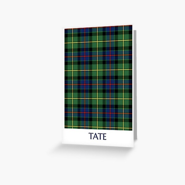 Clan Tate tartan greeting card