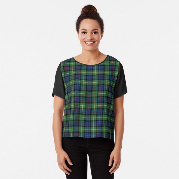 Clan Tate tartan chiffon top