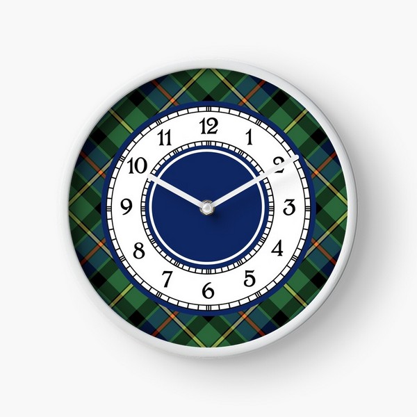 Clan Tate tartan wall clock