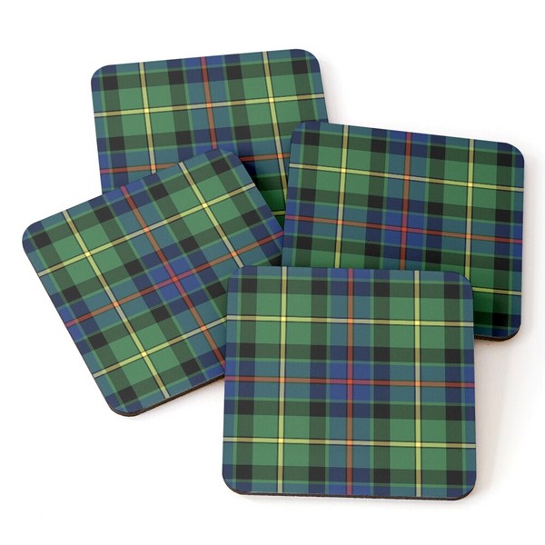 Clan Tate tartan beverage coasters