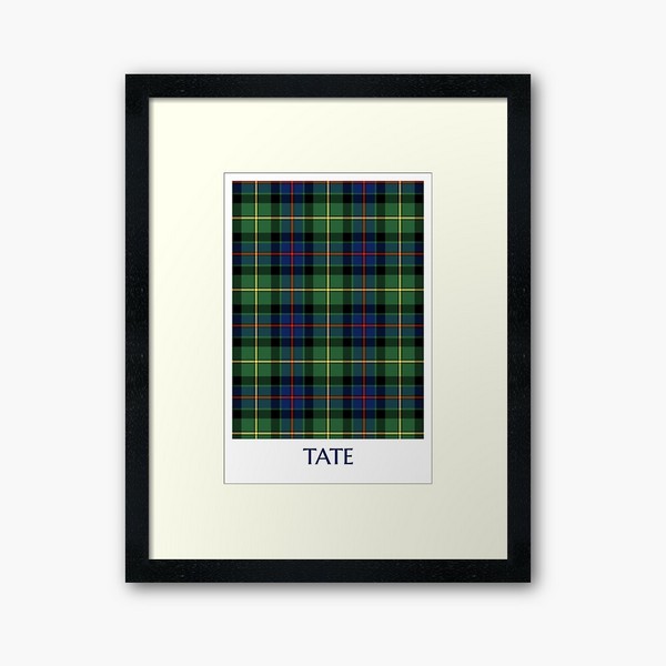 Clan Tate tartan framed print