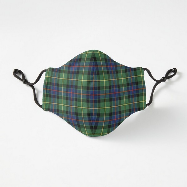 Clan Tate tartan fitted face mask