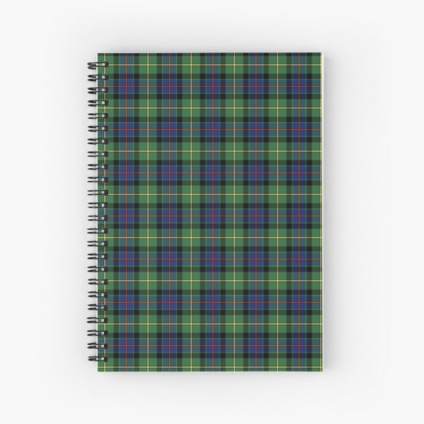 Clan Tate tartan spiral notebook