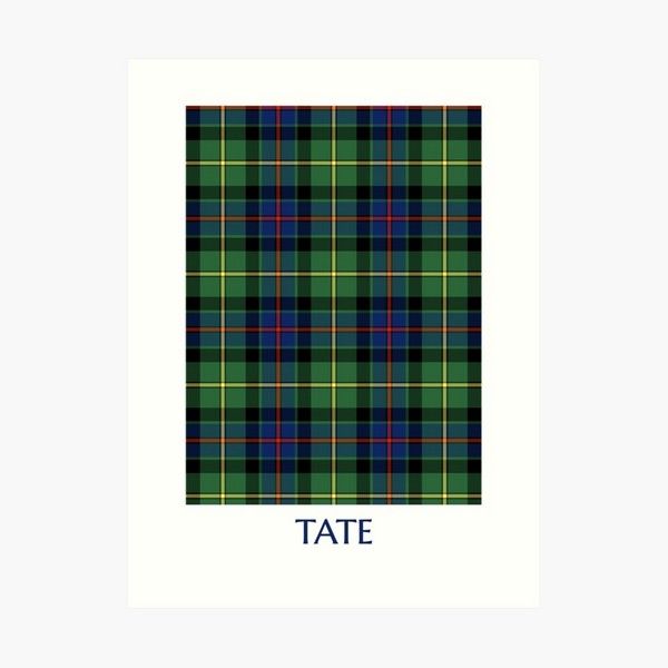 Clan Tate tartan art print