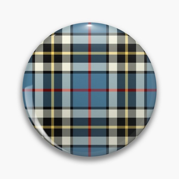 Thompson Blue Dress tartan pinback button