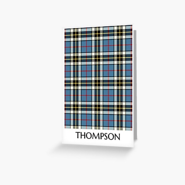 Clan Thompson Blue Dress Tartan Card