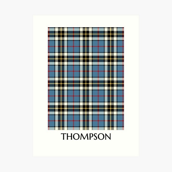 Thompson Blue Dress tartan art print