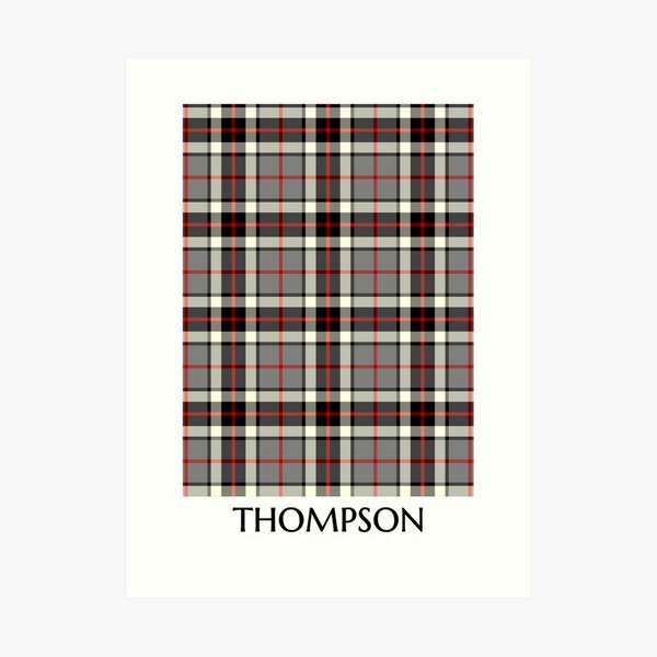 Clan Thompson Gray Dress Tartan Print