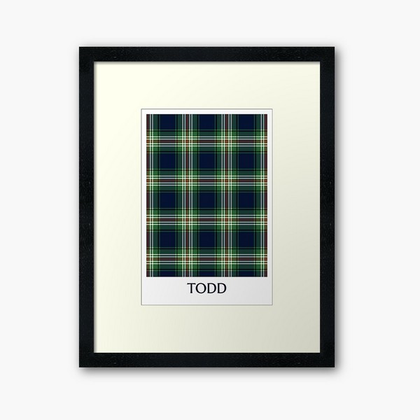 Clan Todd tartan framed print