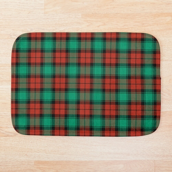 Traditional Christmas plaid floor mat