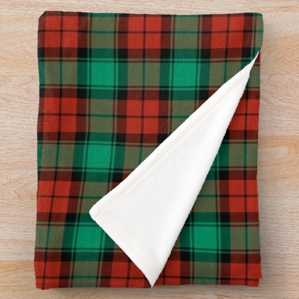 Traditional Christmas plaid fleece throw blanket