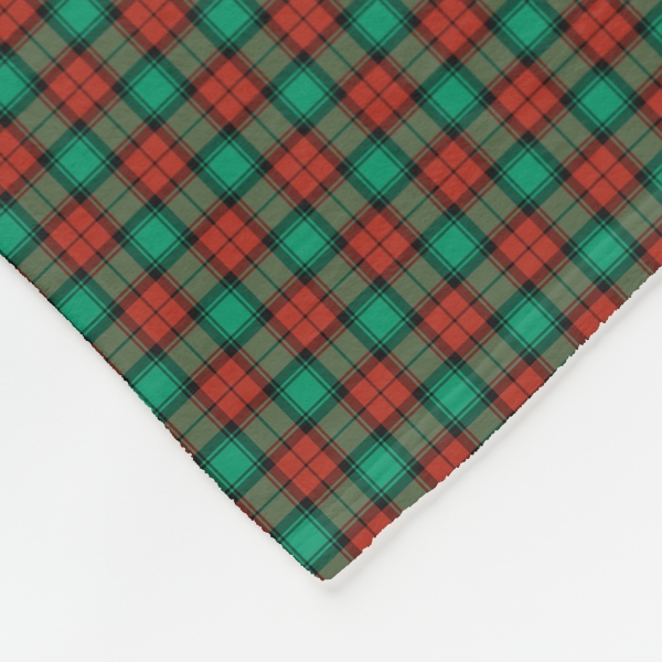 Traditional Christmas plaid fleece blanket