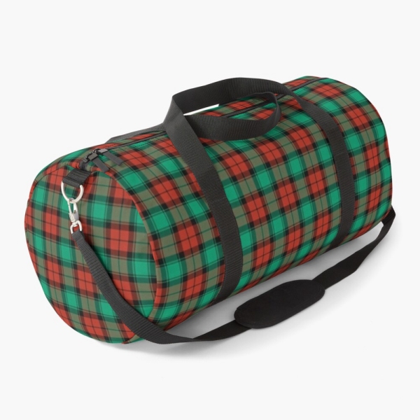 Traditional Christmas plaid duffle bag