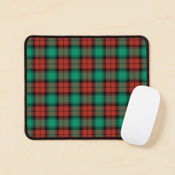 Traditional Christmas plaid mouse pad