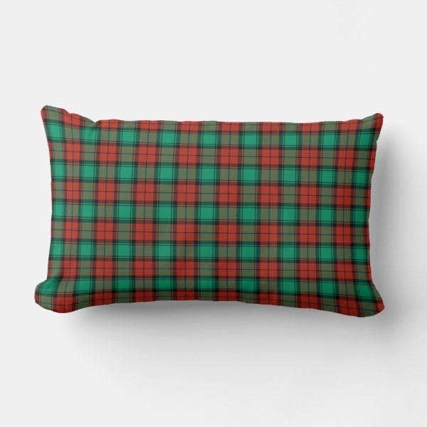 Traditional Christmas plaid lumbar cushion