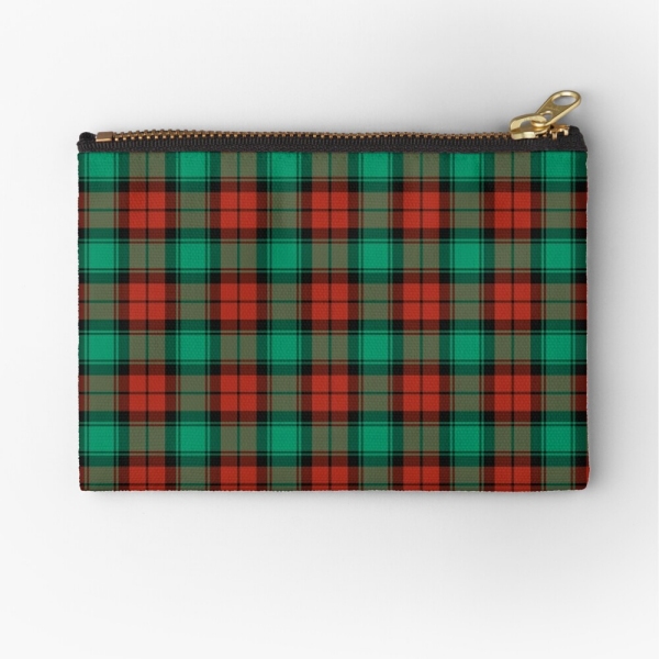 Traditional Christmas plaid accessory bag