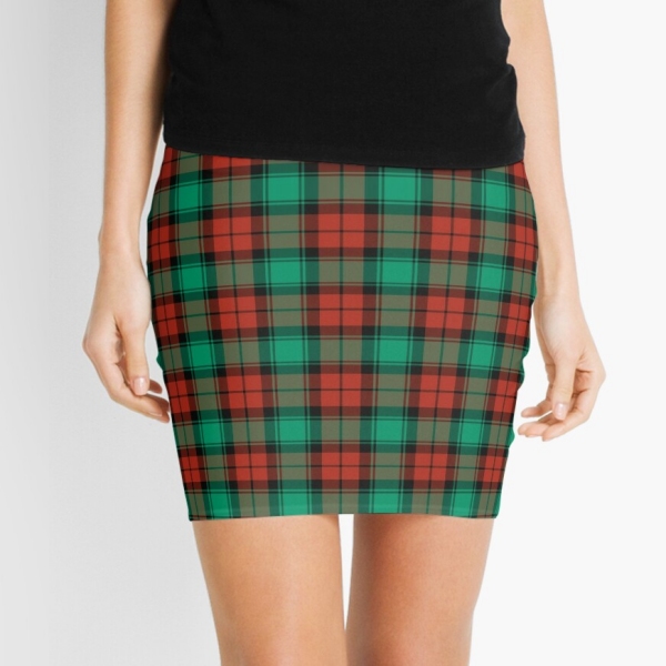 Traditional Christmas plaid mini skirt