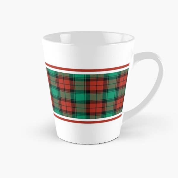 Traditional Christmas plaid tall mug