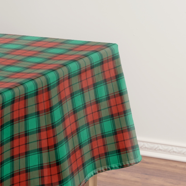 Traditional Christmas plaid tablecloth