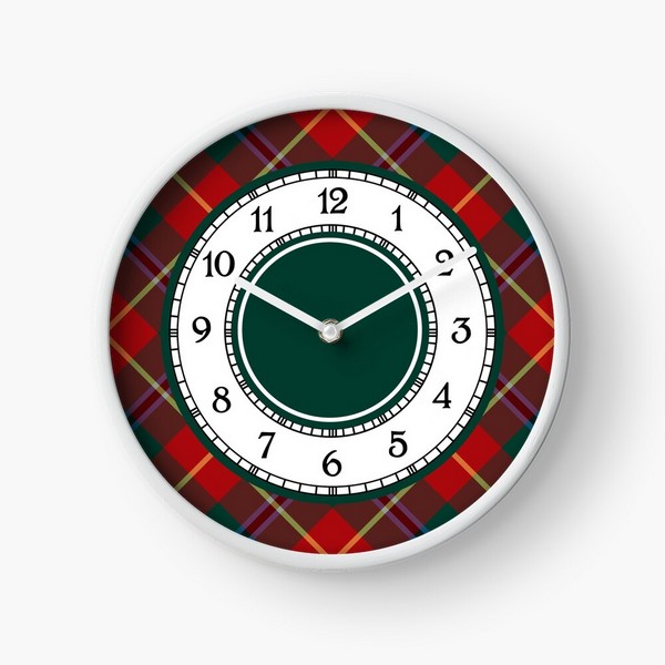 Turnbull tartan wall clock