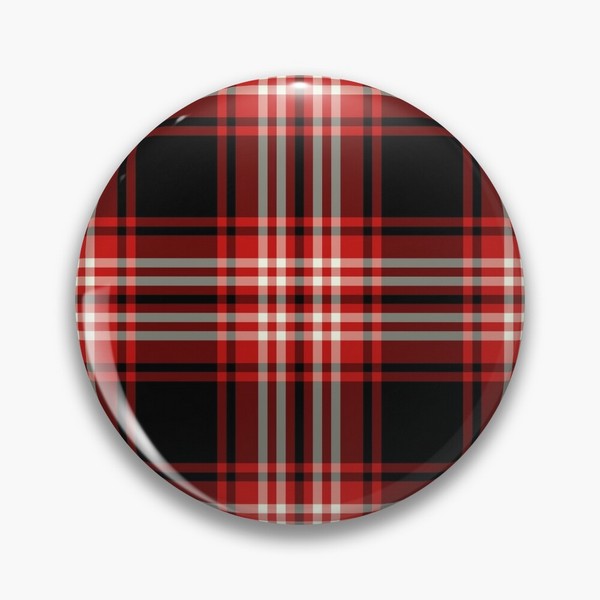 Tweedside tartan pinback button