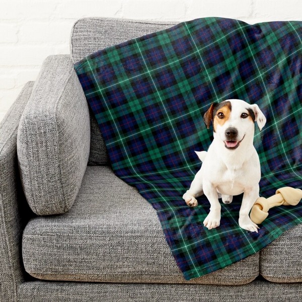 Clan Urquhart tartan pet blanket