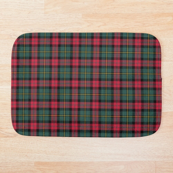 Vintage Christmas plaid floor mat