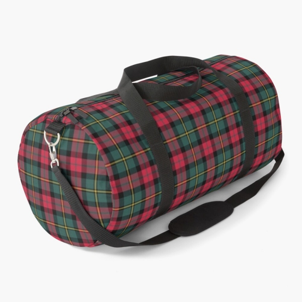 Vintage Christmas plaid duffle bag