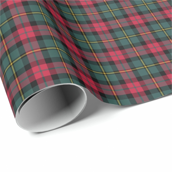 Vintage Christmas plaid wrapping paper