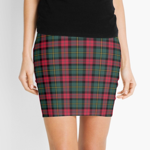 Vintage Christmas plaid mini skirt