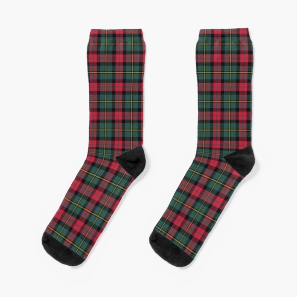 Vintage Christmas Plaid Socks