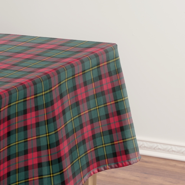 Vintage Christmas plaid tablecloth