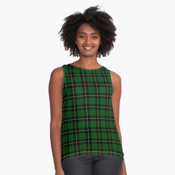 Wallace Hunting tartan sleeveless top