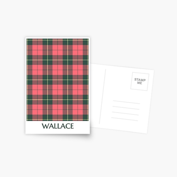 Clan Wallace Weathered Tartan Postcard