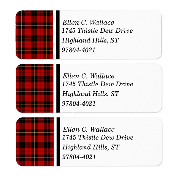 Clan Wallace Tartan Labels