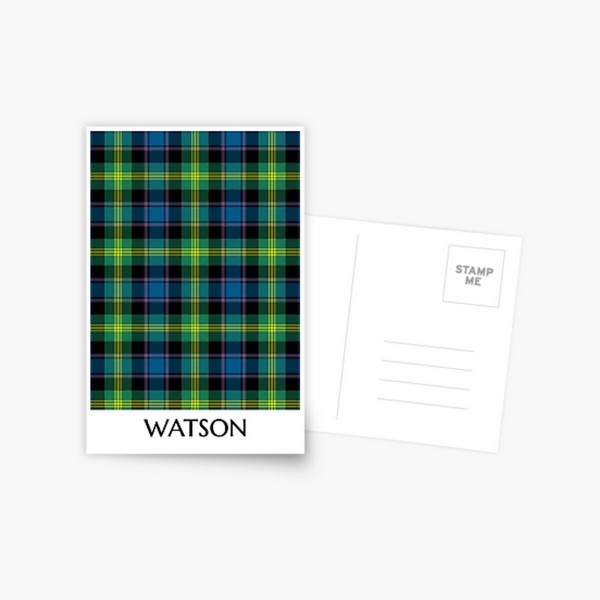Clan Watson Tartan Postcard