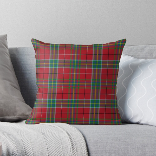 West Virginia tartan throw pillow