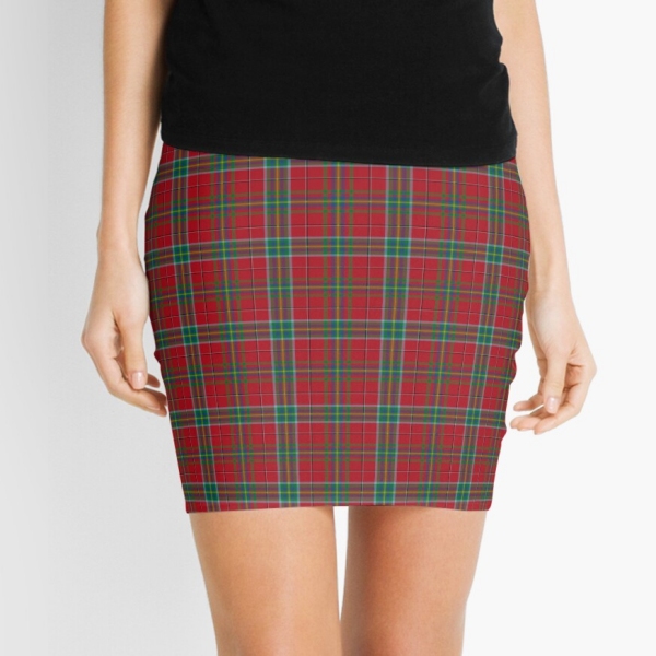 West Virginia tartan mini skirt