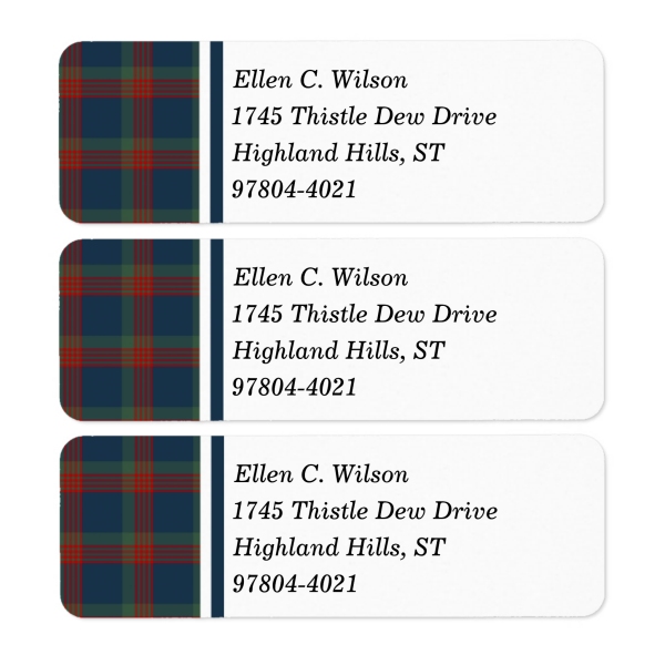 Clan Wilson Tartan Labels