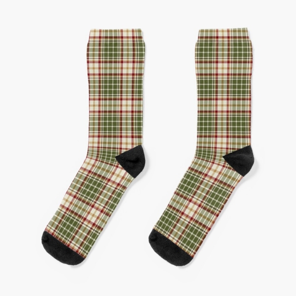 Woodland Christmas Plaid Socks