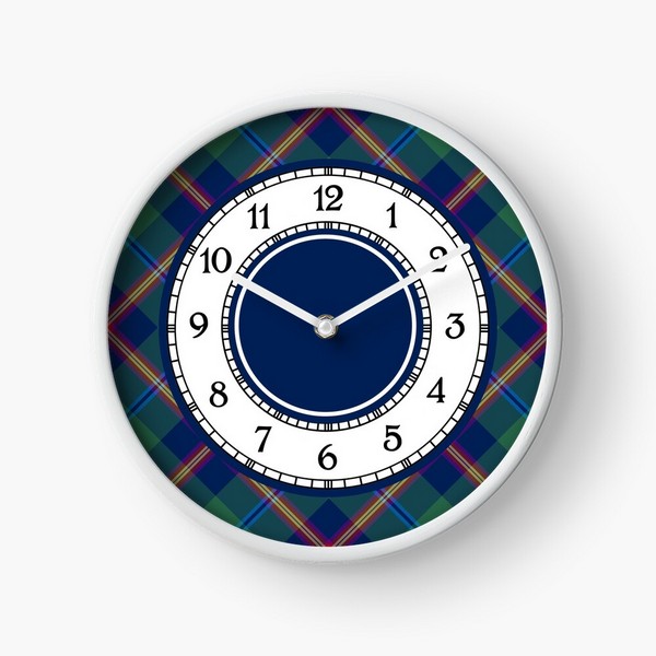 Young tartan wall clock